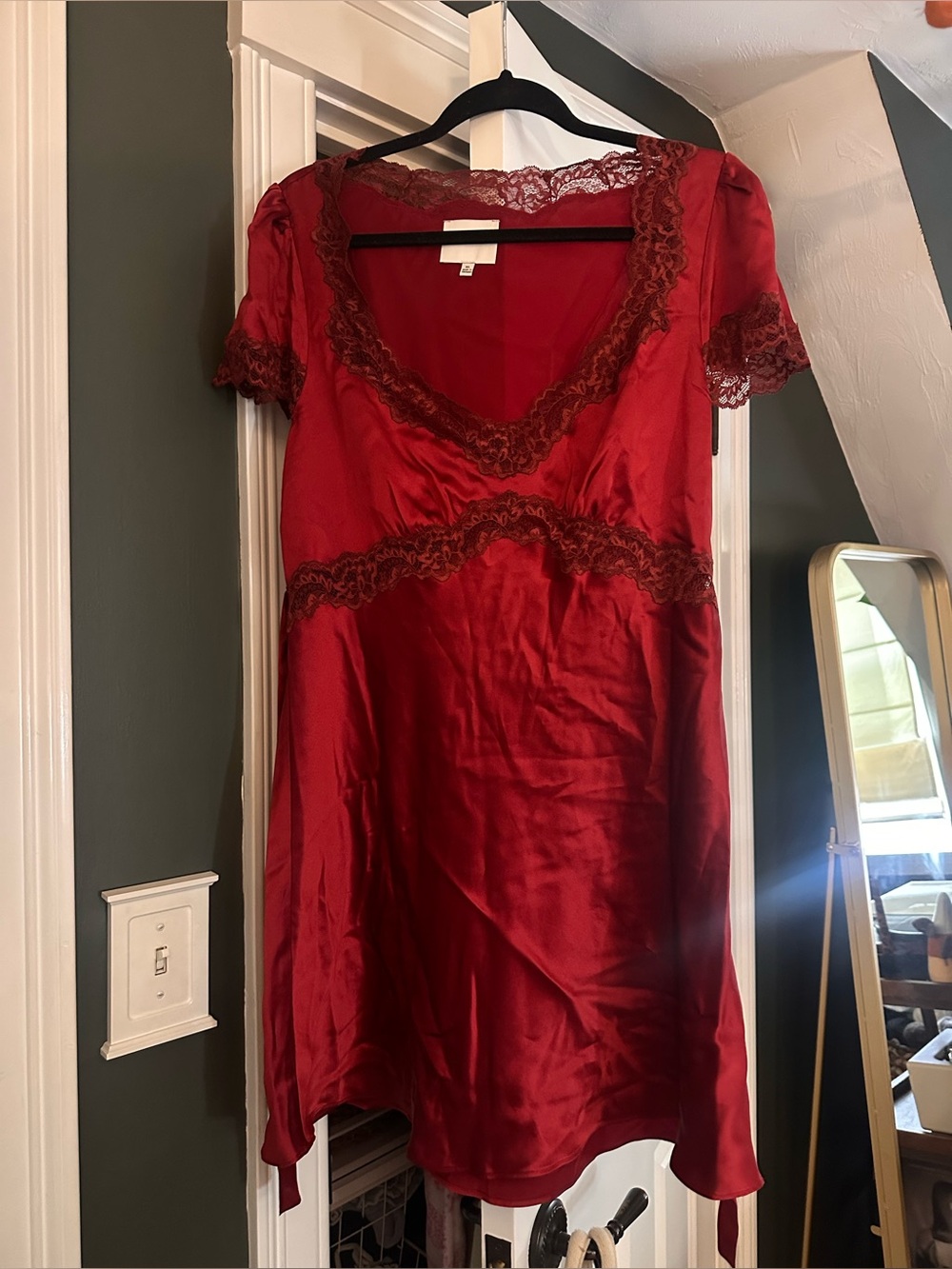 Reformation silk mini dress